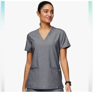 FIGS Casma 3-pocket Scrub Grey Top Size XXL PO3260